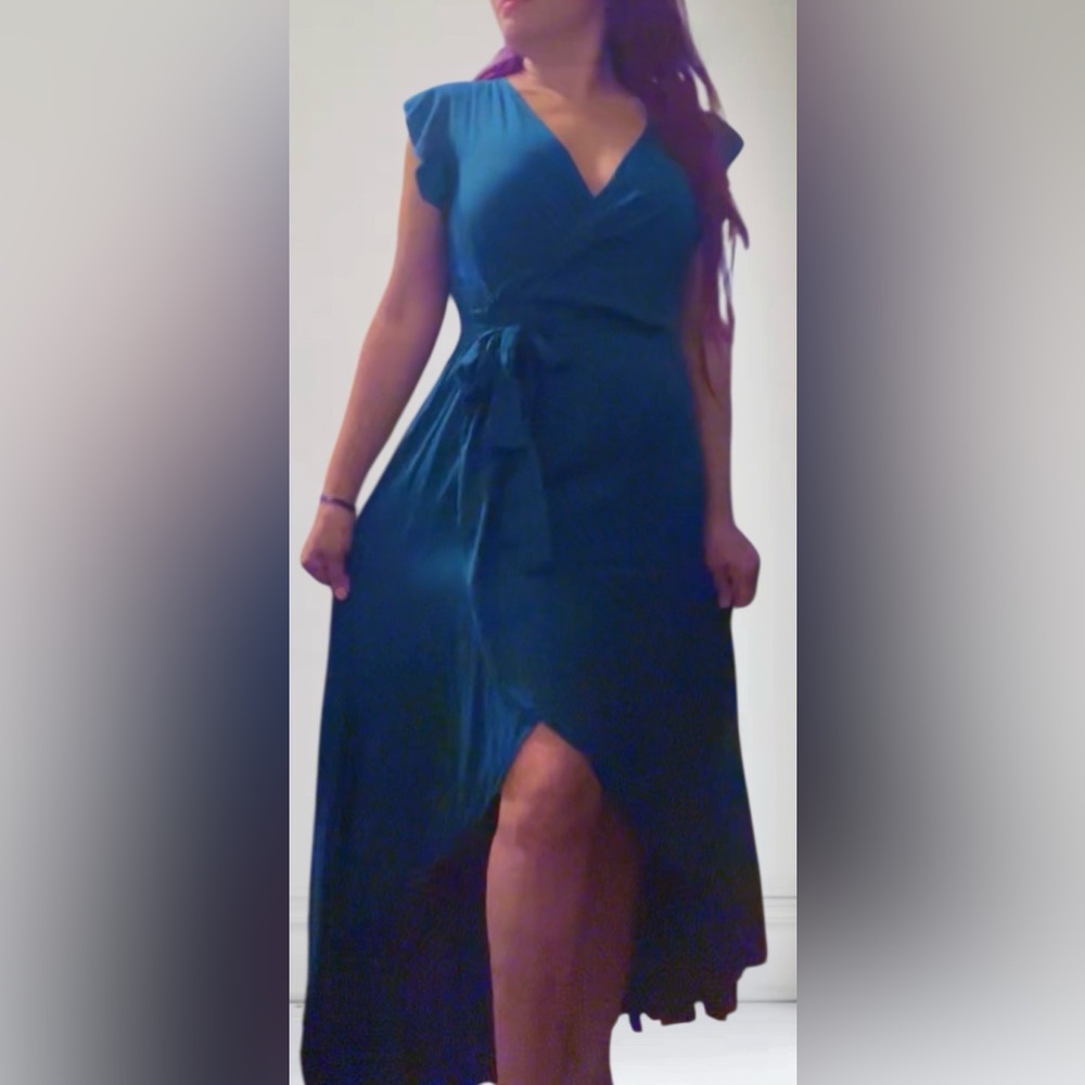 Women's Elegant green dress - Picture 6 of 8
